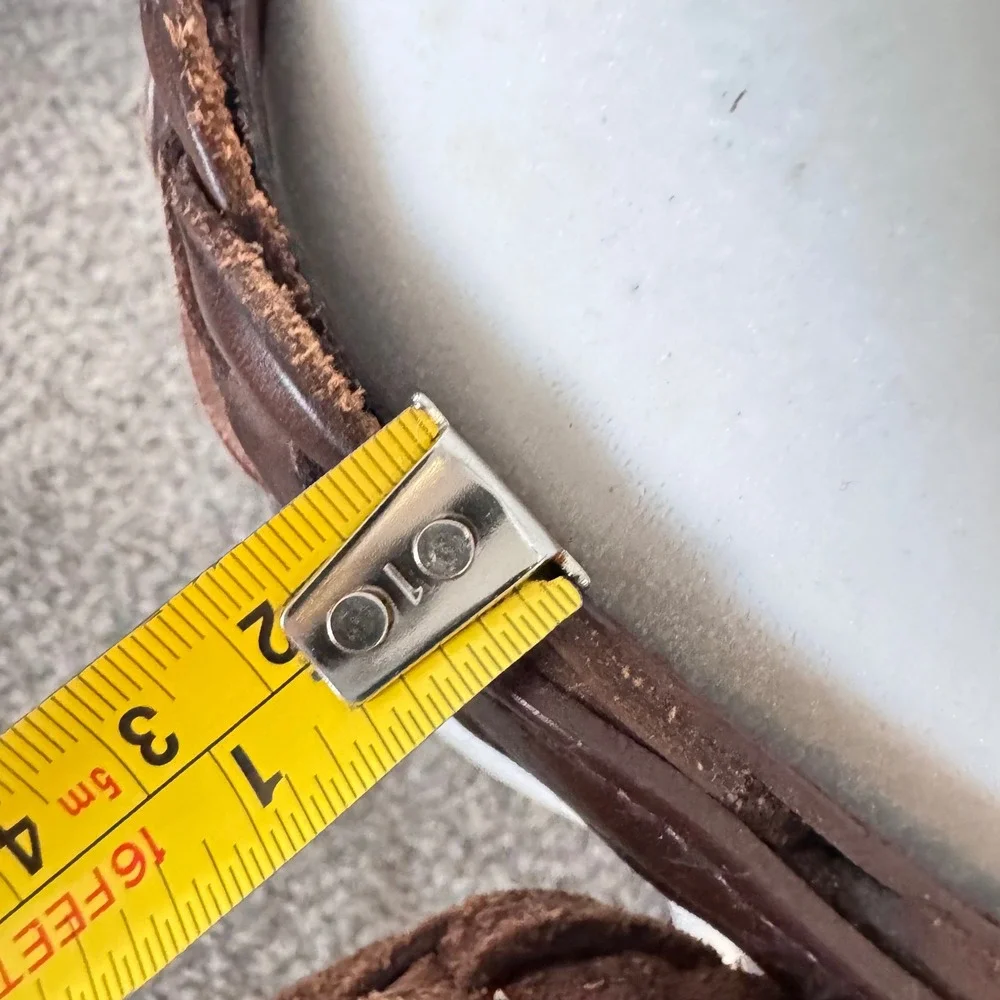 Leather Island Vintage thick Braided Leather Belt‎ Dark Brown Bill Lavin size 38